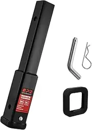 Open Road Brands OPENROAD 12inch Trailer Hitch Extension for 2-Inch Receiver Tube Extender Receiver Extension Tube Extenders 5/8" Pin Hole 4000 LBS Tow Capacity (12")