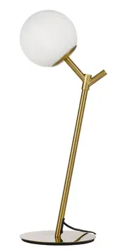 Ohio Antique Gold Opal Glass Modern Table Lamp
