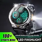 Bluetooth Call Smart Watch Men Full Touch Screen Health Monitor Clock Flashlight