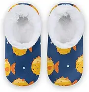 [Caihoyu] Kids Girls Boys Slippers Fuzzy Fleece Non-Slip Lightweight House Slipper Socks Indoor Outdoor Winter Bedroom