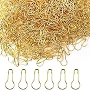 Yosawo 500 pcs Safety Pin Clothing Tag, Bulb Metal Gourd Calabash Pins for Hand Sewing DIY Crafts Home Accessories (Gold)