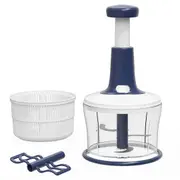 Davis & Waddell 3 In 1 Mini Spinner 1L White & Blue 15x15x29cm