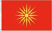 90x60cm MACEDONIA Flag Virginia Sun Macedonian Flag Both Sides Heavy Duty Outdoor Flag