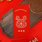 6pcs Cute Dragon Pattern Lucky Money Pockets Red Packets 2024 Spring Festival