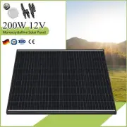 200W 12V Solar Panel Mono Caravan Home Off Gird Battery Charging Power 200 Watt