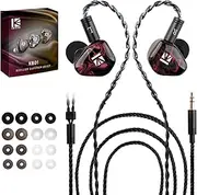 KBEAR KB01 in-Ear Monitors, HiFi Beryllium Diaphragm Dynamic Driver in Ears Headphones kbear inears Wired Earbuds High-end IEM Earphones for Musicians Singers with Clear Sound OFC Cable/Resin Cavity