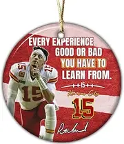 Teerabbit Patrick Ornaments Mahomes Christmas - Home Decoration Kansas City Quarterback - Famous Motivational Quote - Birthday, for Football Fans