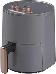 Air Fryer 1300W Electric Hot Air Fryer Oven Oilless Cooker With Temperature Knob Control & Timer Knob Nonstick Basket,Dishwasher Safe,4.5L (Color : Gray)