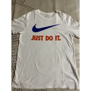 NIKE JUST DO IT LOGO 運動短T 短袖上衣 白