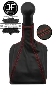 RED STITCH REAL LEATHER GEAR BOOT OVER RUBBER FOR SUZUKI SANTANA 300