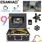 50M Drain Sewer Camera Pipe Inspection Camera with Meter Counter DVR 9" Monitor