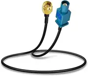 Bingfu Fakra Z Male to SMA Male Vehicle Aerial Antenna Adapter Cable 30cm for Car Stereo Android Head Unit GPS Navigation FM AM Radio Sirius XM Satellite Radio 4G LTE TEL Telematics Bluetooth Module
