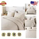 Oversized King Quilt Set with 2 Pillow Covers - Reversible Microfiber Bedding