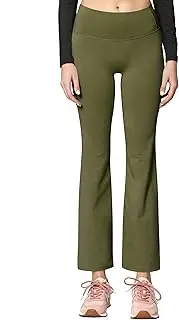 [Active Queens] Peached Seamless Front & Side Leggings with Inner Pocket Ankle Boot Cut Yoga Pants