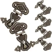 OSALADI Vintage Wooden Box Hasp Locks 6pcs Set Small Jewelry Box Decorative Latch