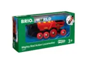 BRIO World 33592 Mighty Red Action Locomotive - Battery Operated Toy Train With
