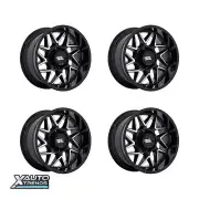 Moto Metal MO812 Turbine Gloss Black W/ Machined Face 20X9 5X127 20mm (Set of 4)