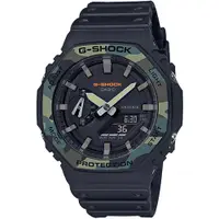 在飛比找PChome24h購物優惠-CASIO G-SHOCK 街頭軍事碳纖維計時錶/迷彩/GA