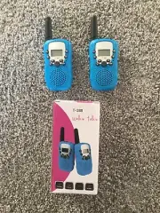 2 Piece T-388 Walkie Talkie 2 Way Radios For Travel NEW In Box Blue Kids