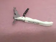 HandCraft Wine Corkscrew Doubled Hinged Waiters Bottle Opener Foil Cutter White