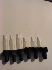 6 GLASS DROPPERS (Pipettes) for Glass Round Bottles 3 Small 3 Medium