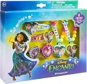 Encanto Girls BFF 6 Piece Toy Jewelry Box Set with 2 Rings, 2 Bead Bracelets and Snap Hair Clips Ages 3+