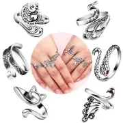 DTOFOOT 6 Pcs Crochet Ring, Adjustable Crochet Ring Finger Yarn Guide Knittin...