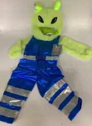 Pottery Barn Kids Alien Astronaut Light Up Green Costume Toddler 3T #404