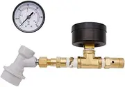 Ball Lock Spunding Valve with Gauge Adjustable Pressure Relief Valve Assembly with Gauge Beer Brewing Equipment (Color : 0-60 psi)