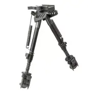 Vism KPM Spring Loaded Aluminum Bipod, Black w/Keymod/Mlok/Picatinny : VBKPM