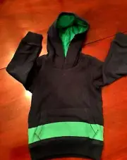 NWT 2/3 Mini Boden Preppy Fast Track Navy Blue Hoodie w/ Green Accents