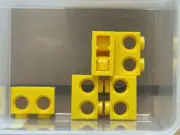 LEGO Parts - Yellow Technic, Brick 1 x 2 with Holes - No 32000 - QTY 5