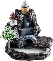 Backflow Incense Burner, Waterfall Incense Holder, Mountain Tower Incense Holders, Resin Aromatherapy Ornament Home Decor 9 x 8cm(Not Include Incense Cones)