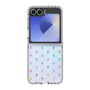 Galaxy Z Flip6 Clear Case Electric Rainbow
