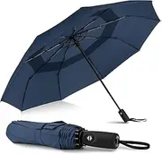 [ZOMAKE] Compact Umbrella Windproof - Automatic Open and Close Folding Umbrella, 9 Rib Lightweight travel Umbrella