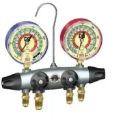 JB 25233 4 Valve Zeppelin Manifold Gauge w/60" Hoses