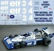 1/20 Decals for TYRRELL P34 MONACO F1 GP 1977 PETERSON DEPAILLER DECAL TBD608