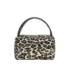 Fashion Leopard Women Makeup Organizer Canvas Pillow Bag Cosmetic Pouch Bag