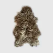 Light Brown Icelandic Sheepskin Throw Blanket Rug . Black Sheep White Light