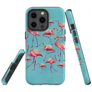 For Apple iPhone 13 Pro Max Case, Armour Back Cover, Flamingoes