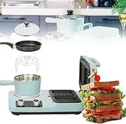 4-in-1 Breakfast Maker, Multifunctional Breakfast Machine, 60-Minute Timer, 2 Levels of Controllable Heat, Removable Baking Tray for Easy Cleaning