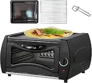 2100W Mini Pizza Oven, with Bake Tray/Bake Rack/Tray Handle, Pizza Maker Toaster with Temperature Contro, Visual Glass, for Takeaway Kitchen Appliance,Tabletop Cooking Baking