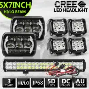 5x7" 7x6" LED Headlight Hi/Lo/DRL +4"/20" Work Light Bar kits for toyot Hilux (for: Ford)