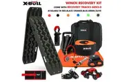 X-BULL Winch Recovery Kit with Recovery Tracks Boards Gen 3.0 Snatch Strap Off Road 4WD Olive