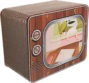 Cute Cat Scratcher House Cozy Cube Indoor Playhouse for Cats Easy to Clean Corrugated Cardboard Year Usability and Fun