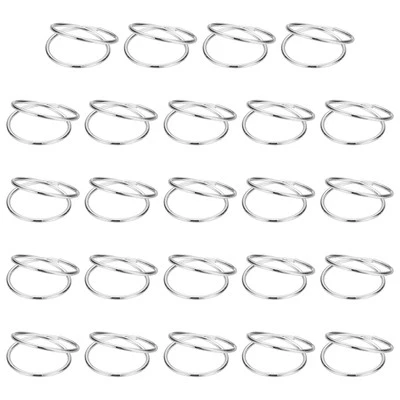 24Pcs Napkin Rings, Spiral Table Napkin Holders Buckles for Decoration Silver