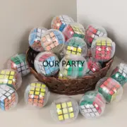12Pcs Cute Surprise Puzzle Cube Capsule Egg Ball Toys for Kids Birthday Party Fa