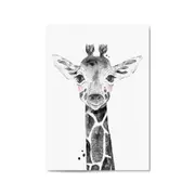 Cute Blushing Baby Giraffe Nursery Animal Wall Art