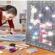 Discovery DIY Light-Up String Art Kit With LED Sign & Accessories For Ages 8+ •7
