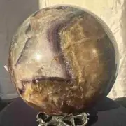 7.35KG Natural Fluorite Quartz Sphere Crystal Energy Ball Reiki Healing Decor